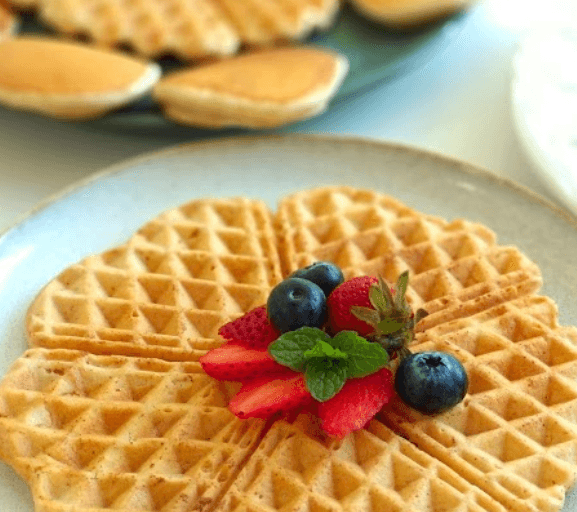 Waffles rápidas e veganas