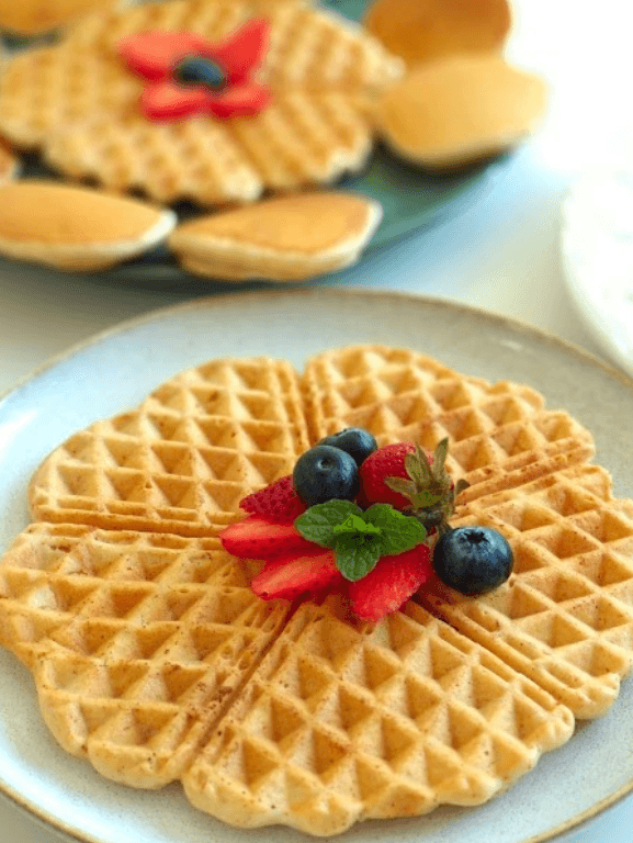 Waffles rápidas e veganas