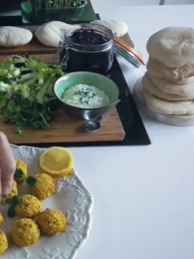 Pão Pita com Falafel